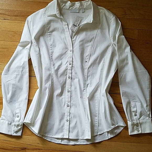 New York & Company Tops - NWT NY&CO White Button Down Madison Shirt XL
